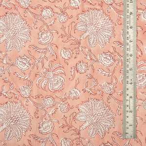 ผ้าคอตตอนลายดอกไม้สีขาวอินเดียพิมพ์ลายดอกไม้ใน100% สำหรับลานกลางแจ้งของผู้หญิงกระเป๋าสำหรับเด็กผู้ชายเด็กผู้หญิง - Product Image 5