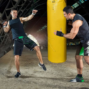 Vente en gros de sacs de frappe d'entraînement au combat de haute fabrication sac de boxe léger personnalisé en cuir véritable - Product Image 5