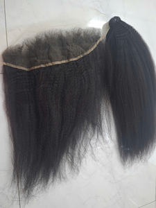 ผมมนุษย์แท้เวียดนาม1B 22in-30in ตรงแบบหยักศกความละเอียดสูงยากิสำหรับผมส่วนหน้าผาก13x4" - Product Image 6