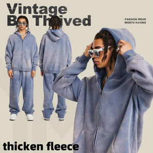 เสื้อฮู้ดซิปแบบสวมหัวผ้าฟลีซหนานุ่ม สไตล์ลำลองสำหรับผู้ชาย เสื้อแจ็คเก็ตอเนกประสงค์ สามารถสกรีนลายตามสั่งได้ - Product Image 2