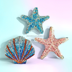 Patch thermocollant en sequins étoile de mer et coquillage pour la mode - Product Image 1