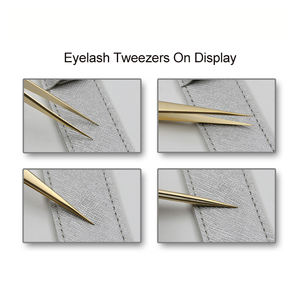 Pince à épiler d'extension de cils, pince à épiler de volume à pointe en fibre pince à cils à pointe incurvée - Product Image 3