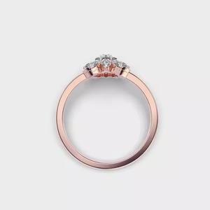 Floral Halo 2,0 Carat Round Cut Lab Grown Anillo de compromiso Romántico Vintage Joyería fina para bodas y fiestas - Product Image 6