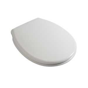 CORSICA White Plastic Toilet Seat <b>Cover</b> for Wall-Hung and <b>Floor</b>-Mounted Toilets - Product Image 1