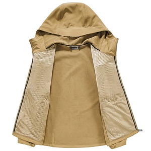 Peau de requin Soft Shell Randonnée Vestes Hommes Coupe-Vent Imperméables Vestes Hommes À Capuche Bomber Manteaux - Product Image 2