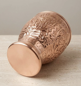 Vaso de Cobre Ecológico Divris con Diseño Floral Vintage Hecho a Mano - Product Image 3