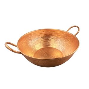 Nice Metal Cookware Pot COOKING UTENSIL WOK KADHAI Kadhai Paella <b>Pan</b> With Handle for Cooking and Serving - Product Image 6