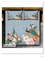 Parure de draps plats 3 pièces en polyester 100 % imprimé en 3D, 300 fils/cm², 60 fils/tissu, personnalisable, marque OEM, vente en gros, directement de l'usine
