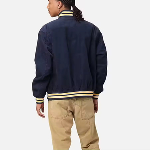 Veste d'hiver en gros OEM, broderie, hommes, grande taille, veste en cuir personnalisée, veste de baseball, veste bomber, vestes universitaires pour hommes - Product Image 3