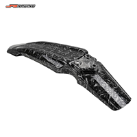Garde-boue avant de moto JFGRACING en PP, aspect fibre de carbone avec veinage blanc par transfert d'eau, couleur personnalisée, pour Surron Light Bee tout-terrain