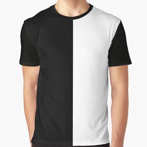T-Shirt vierge bicolore pour adulte, unisexe, à blocs de couleurs, tricoté, coloré, coupe et couture - Product Image 6