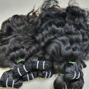 ผมต่อแบบชาวกัมพูชา12A สำหรับต่อผมมนุษย์แท้ Remy จากเวียดนามผมต่อแบบ100% สีดำธรรมชาติ - Product Image 1