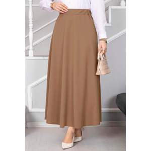 Mevlana Long Hijab Falda en Latte - Product Image 1