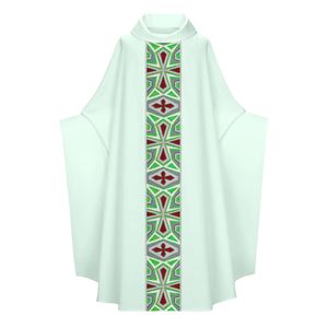 Traje de Santa Misa de Corte Ancho con Detalle Bordado de Tela Premium Unisex, Batas Casullas Elegantes Ligeras y Comodidades Religiosas - Product Image 4