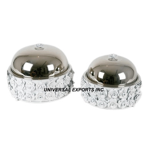 หม้ออุ่นอาหารโลหะ2ชิ้นทำมือหม้อโลหะสุดหรู - Product Image 1