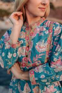 Eden Hand Block Printed Cotton Dress Bohemian Casual Summer Ethical Fashion - Product Image 2