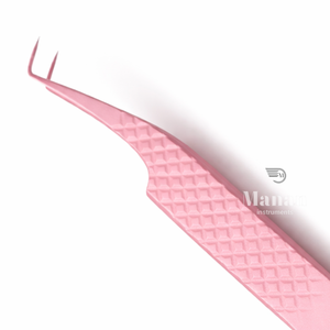 Pink <b>Lash</b> Extension Tweezers Stainless Steel Volume Isolation Tool Precision Grip Anti Slip High Durable Professional OEM - Product Image 5