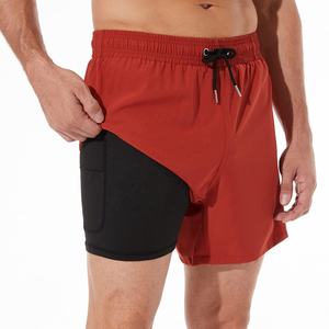 Pantalones cortos de verano a la moda para hombre con cordón sólido en la cintura, bañadores, pantalones cortos de playa, aspecto de playa a la moda - Product Image 4