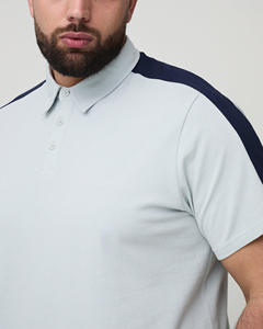 T-shirt polo personnalisé pour hommes 100% coton colour block personnalisé sérigraphié bûches respirant coupe ample streetwear polo - Product Image 6