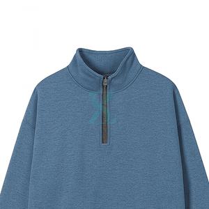 Moda de alta calidad tamaño adulto media cremallera mujeres sudaderas precio al por mayor logotipo personalizado algodón mujeres media cremallera sudadera - Product Image 5