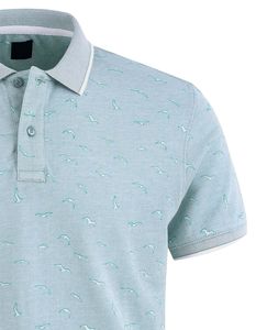 Men's Casual Solid Breathable Polyester Cotton Knitted Fabric <b>Shirts</b> with Digital Printing Front Logo <b>Half</b> Sleeve ODM Supply - Product Image 3