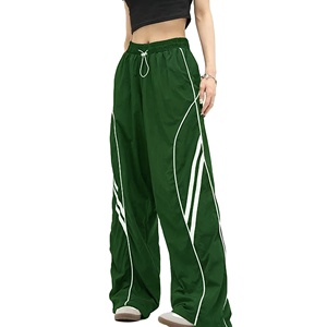 Pantalon cargo ample personnalisé, pantalon décontracté en polyester pour femme, confortable, léger, respirant, durable, taille haute - Product Image 6