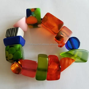 Venta al por mayor, brazaletes de resina multicolores personalizados, superventas, brazalete ancho, pulseras de moda de la India RF Crafts' - Product Image 1