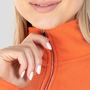 Vêtements pour femmes Top Meath à demi-fermeture éclair avec poches avant Nouvelle arrivée T-shirt à manches longues à demi-fermeture éclair personnalisé - Product Image 3