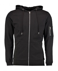 Sweat à capuche de fitness à manches longues élégant pour hommes, couleur pure avec fermeture éclair, prix d'usine de gros, sweat-shirts à capuche et sweat-shirts grande taille - Product Image 6