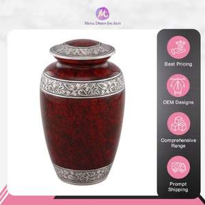 ภาชนะบรรจุเถ้าที่ระลึกทำด้วยมือทำจากอลูมิเนียมหรูหราดีไซน์แบบราชวงศ์สำหรับเก็บของที่ระลึกจากอินเดีย - Product Image 3