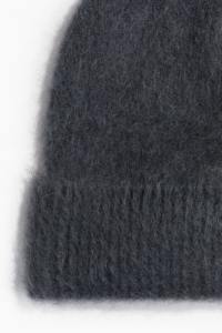 OEM Hombres Invierno al aire libre Cálido Grueso Jacquard de punto mohair Beanie Moda a prueba de viento Color sólido Bordado Gorros de punto - Product Image 2