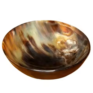 Crescent Crafts, ensaladera de cuerno de vaca Natural única, producto de mesa de clasificación superior con forma de modelo hecha a mano - Product Image 3