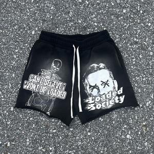 Custom Design <b>Men's</b> Streetwear <b>Short</b> Dtg Print Acid Wash Cotton <b>Fleece</b> <b>Shorts</b> for <b>Men</b> <b>Men's</b> <b>Shorts</b> - Product Image 1