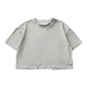 Camisetas de Calle de Algodón/Bambú Grueso con Logotipo Personalizado, Lavado Vintage, Corte Regular para Hombre, Secado Rápido, Transpirable, USAZE - Product Image 1