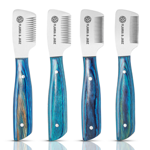 Peines de madera ecológicos de primera calidad, para cuchillo pelador Terriers, herramientas de aseo para perros, Flamia y Jabz - Product Image 1
