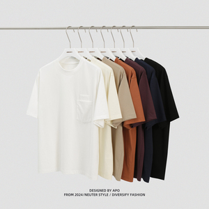 เสื้อยืด260gsm ผ้าโพลีเอสเตอร์ + ผ้าสแปนเด็กซ์สไตล์วินเทจคอกลมเสื้อยืดไหล่ตกไซส์ใหญ่ - Product Image 3