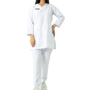 Batas de enfermería ligeras para mujer/batas de hospital elásticas con nombre personalizado de alta calidad/uniforme médico con cuello en V - Product Image 1