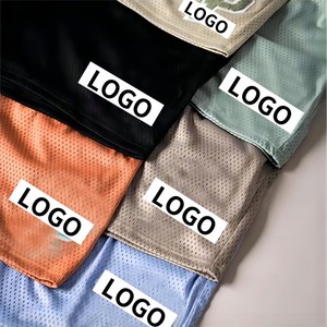 Pantalones cortos de verano para mujer con sublimación personalizada 95% poliéster Jogger gimnasio entrenamiento nombre Número Logo High Street Style pantalones cortos de malla para hombre - Product Image 5