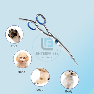 OEM Luxury Professional High Quality Stainless Steel Pet Grooming Scissors Safety Tip Straight Shears for <b>Cats</b> Dogs (Custom - Product Image 5