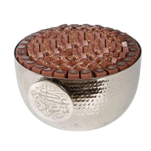 Elegant Design Hammered Silver Metal Chocolate Bowl <b>Sweets</b> Candies Serving Bowl Wholesale Hotel Ware Chocolate Accessories - Product Image 1