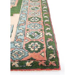 Alfombra de Lana Anudada a Mano Nuray Green Pae-896 con Patrón de Medallón para Decoración del Hogar o del Automóvil, Tamaño 9x12, Alfombras Jaipur US - Product Image 4