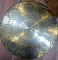 Premium Handcrafted Brass Gong Authentic Tibetan Sound Rich Resonance Timeless Meditation Healing Decor Nepal Customizable