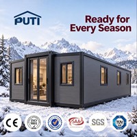 Maison conteneur extensible de luxe de 30 pieds, cabane modulaire préfabriquée avec salle de bain pour hôtel et complexe hôtelier