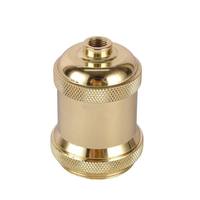Douille de lampe en laiton tourné à 3 voies, base E27, style à vis de sécurité poli spécial
