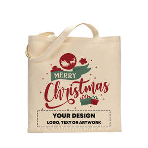Bolsa de Tela de Algodón Navideña, Regalo de Navidad, Bolsas Festivas de Navidad - Product Image 2