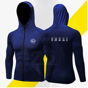 Sweat-shirts de compression surdimensionnés pour hommes en polyester et élasthanne - Respirants, légers, à manches longues, service OEM personnalisé - Product Image 3