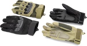 Gants tactiques de sécurité en cuir noir pour l'entraînement et le tir en plein air - Product Image 4