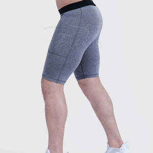 Pantalones cortos de entrenamiento físico para gimnasio de poliéster 100% hechos a medida para hombre, cintura elástica duradera, patrón sólido, cintura media informal - Product Image 4