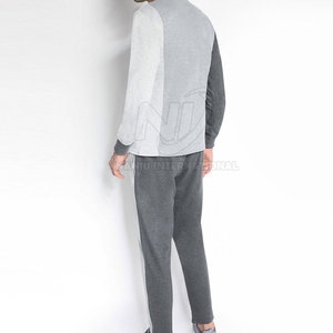 สเวตสูทผู้ชายแบบสวมหัวสีตัดกันชุดวอร์มสำหรับผู้ชาย - Product Image 3