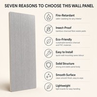 Panneau mural en bambou et charbon de bois, surface mate imitation bois, pour fond de télévision, hôtel et bureaux.